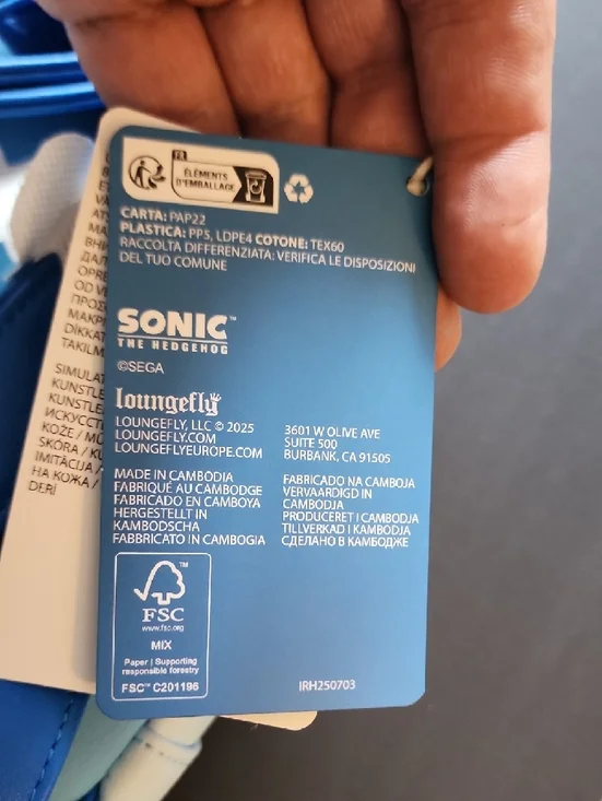 Loungefly Sonic The Hedgehog Character Mini Backpack - Light Blue. NWT - Picture 11 of 12